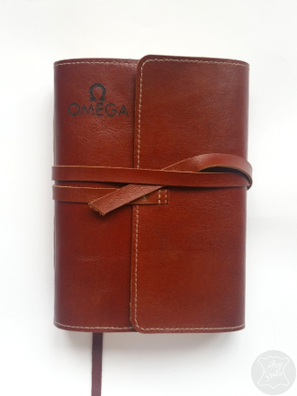 Блокнот в мягкой обложке из натуральной кожи с гравировкой логотипа