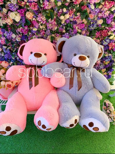 Огромный плюшевый мишка 200 см серый Тони