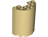 Cylinder Half 3 x 6 x 6 with 1 x 2 Cutout, Tan (87926 / 6006800 / 6262014)