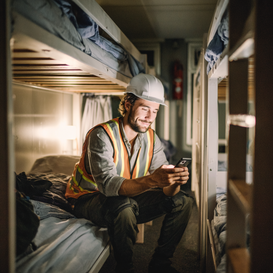 Подключение спутникового интернета в вахтовом посёлке