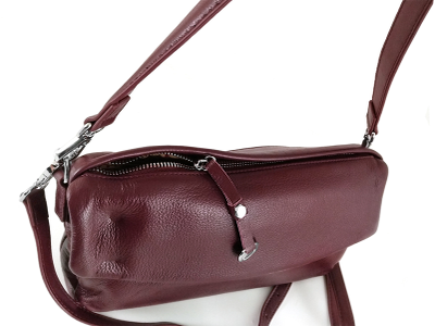 (АРТИКУЛ: 8396/22) СУМКА ЖЕНСКАЯ, НЕБОЛЬШАЯ, НАТУРАЛЬНАЯ КОЖА, БОРДОВАЯ, ДВА ОТДЕЛЕНИЯ, С ДВУМЯ ПЛЕЧЕВЫМИ РЕМНЯМИ