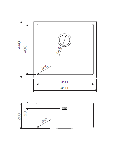 Мойка OMOIKIRI TAKI 49-U/IF