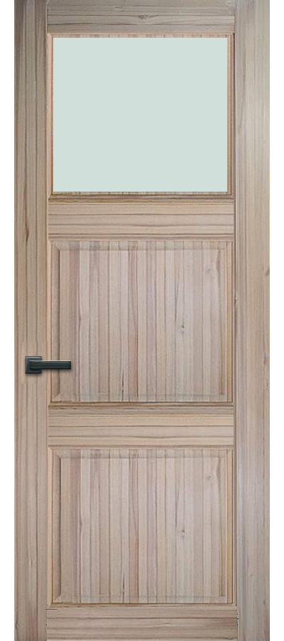 Двери из массива лиственницы ДО 3Ф под одно стекло