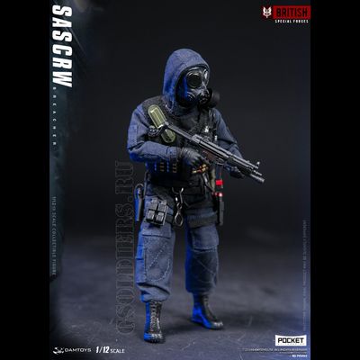 Британский спецназ САС - Коллекционная фигурка 1/12 POCKET ELITE SERIES: SAS CRW Breacher (PES002) - DAMTOYS