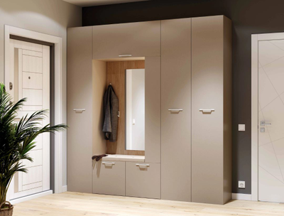 Прихожая Джерси ш*г*в 2274*416*2325 капучино