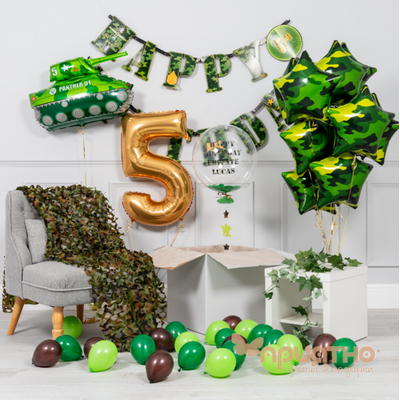 СЕТ ИЗ ВОЗДУШНЫХ ШАРИКОВ "КАМУФЛЯЖ"