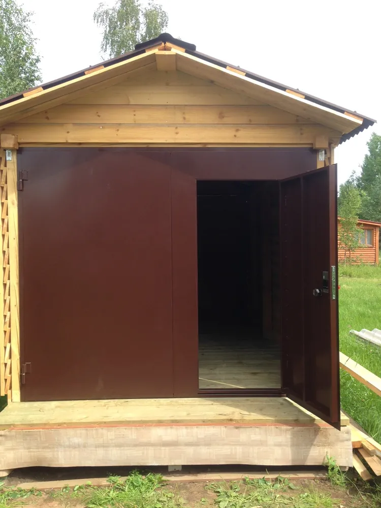 утепленные ворота 2 х листовые