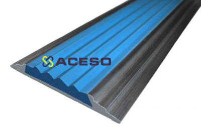 Алюминиевая полоса с резиновой вставкой 3000 мм  цвет в ассортименте