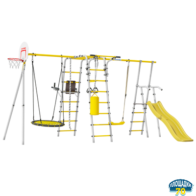 Детский спортивный комплекс для Дачи Romana Fitness-PRO с горкой 900 мм (Комплект №4)