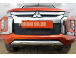 Защита радиатора для Mitsubishi L200 2019- black середина