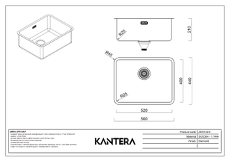 Мойка Kantera Zeffiro ZFR130-F