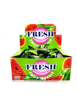 Резинка жевательная дражированная "FRESH SMILE Bubble" со вкусом арбуза 100шт*20 блоков.
