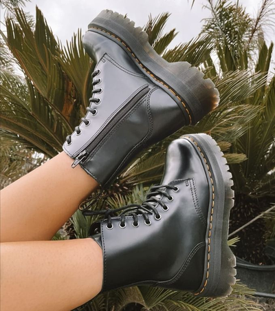 Dr Martens 1460 Jadon Smooth Leather Platform Boots черные на платформе