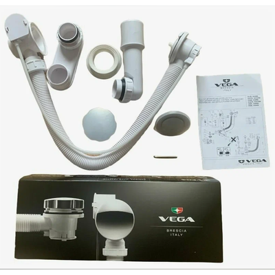 Слив перелив п/автомат Vega V55R 60см эко пластик хром