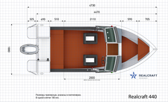 Моторная лодка REALCRAFT 440