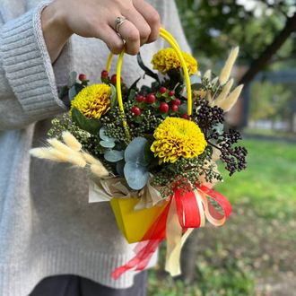 Букет в сумочке "Солнечный"