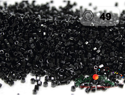 Toho Hexagon 11/0 49 Opaque Jet / Непрозрачный чёрный