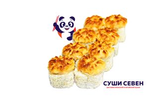 Рис, сливочный сыр, мидии, помидор, кунжут, сырная шапка. 250гр.