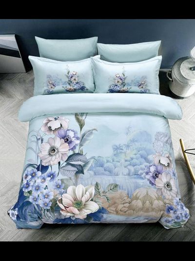 Постельное белье мако-сатин евро 200x220x1 250x270x1 50x70x4 TIS07-866