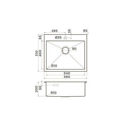 Мойка OMOIKIRI AKISAME 59 GM