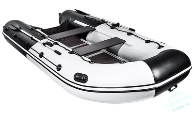 Лодка ПВХ Мастер Лодок Ривьера Максима 3600СК "Комби" Св.Серый / Чёрный