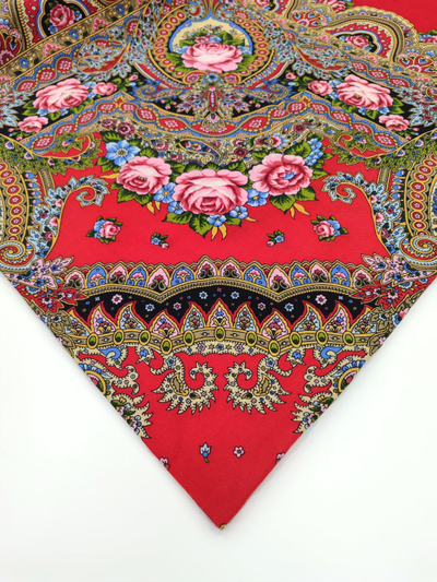 Павловопосадский платок Русское раздолье 1619-5