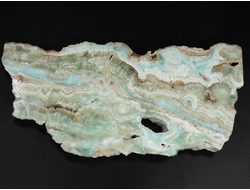 Арагонит голубой, полировка с двух сторон, Африка (131*62*12 мм, 175 г) №37762