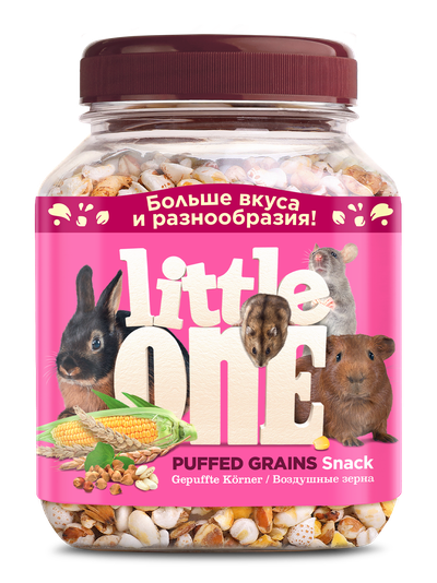 Little One для грызунов воздушные зёрна, 100 г