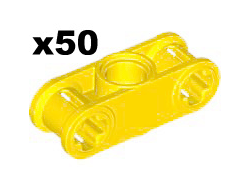 Technic, Axle and Pin Connector Perpendicular 3L with Center Pin Hole, Yellow (32184 / 4125498 / 6013536 / 6037676 / 6276974)