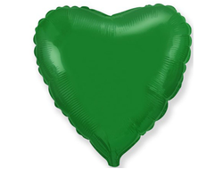 Фольгированное сердце зеленое