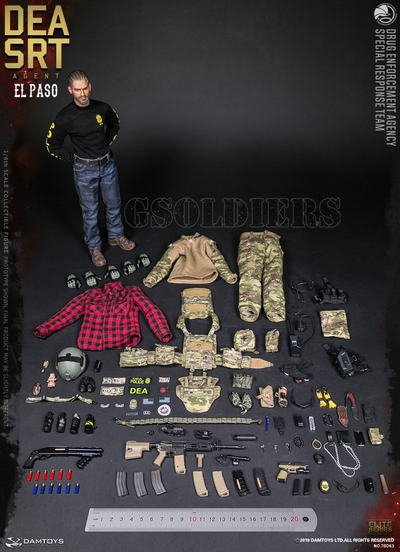 Агент группы Эль-Пасо ФИГУРКА 1/6 scale DEA SRT Special Response Team AGENT EL PASO 78063 DAMTOYS