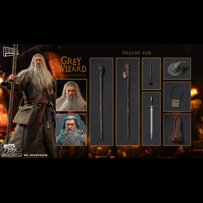Гэндальф Серый ("Властелин Колец", Lord of the Rings) - Коллекционная фигурка 1/12 SCALE Grey Wizard (DYM202401B) - Hell Cat
