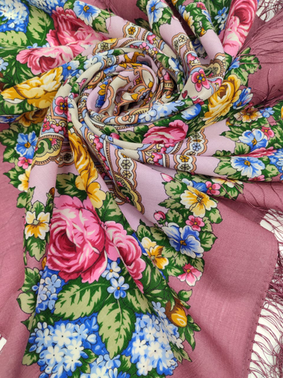 Павловопосадский платок Домашний очаг 1829-2