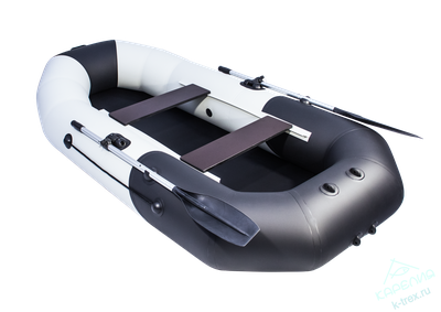 Лодка ПВХ Мастер Лодок Таймень NX270 "Комби" Св.Серый / Чёрный