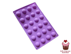 Форма для муссовых десертов Полусфера 2,5см, 24 ячейки, силикон