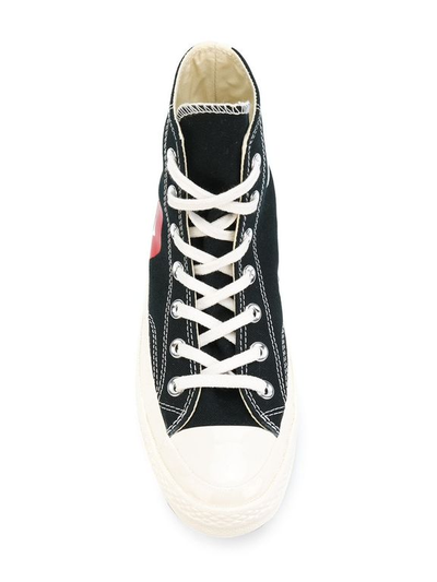 Официальный сайт Converse Comme Des Garcons с сердечком черные высокие с сердечком 150204C
