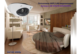 WiFi/LAN видеокамера для помещений. Качество картинки Full HD 1080p, 2Mp