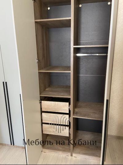 Этна шкаф Ш 57*100 Дуб эндгрей/Софт грей с зеркалами