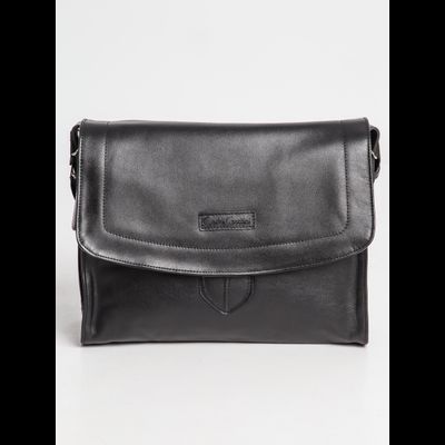 Кожаная сумка через плечо Albano black (арт. 5006-01)