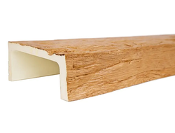 Декоративная балка из полиуретана. Полиуретановая фальшбалка Country Decor угловая пепел