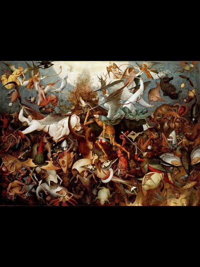 Картина обогреватель, репродукция Питера Брейгеля Падение мятежных ангелов