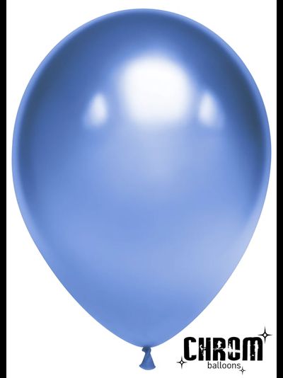 Воздушный шар синий хром