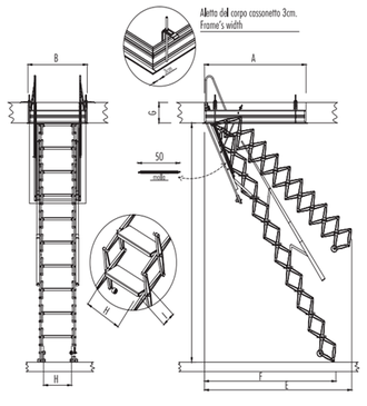 Ножничная чердачная лестница ACI SVEZIA
