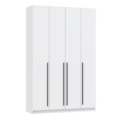 Брандо 67.13 (h2380) (4-х дв.) шкаф для одежды (ЛДСП белый / ЛДСП белый)