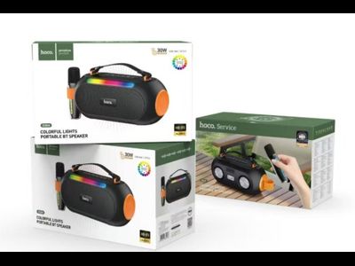 Портативная Bluetooth колонка Hoco DS64 30W RGB с микрофоном (черный)