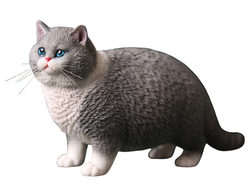 Толстый котик (светло-серый) - Коллекционная ФИГУРКА 1/6 scale Fat Cat (JXK064G) - JXK