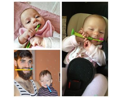 Детская зубная щетка с гуммированной ручкой Curakid CK 4260 Super Soft, от 0-ля до 4-х лет, Curaprox.