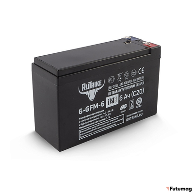 Тяговый аккумулятор RuTrike 6-GFM-6 (12V6A/H C20)