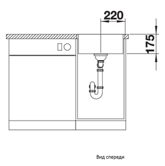 Мойка Blanco ZEROX 400-IF с отв. арм. InFino, Durinox