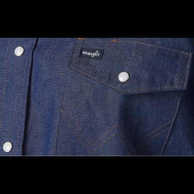 Рубашка Wrangler® Cowboy Cut® RIGID Denim Shirt